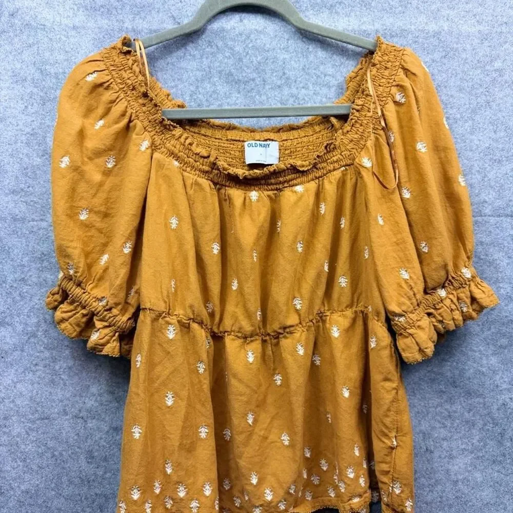 Old-navy Women's Yellow and Orange Blouse